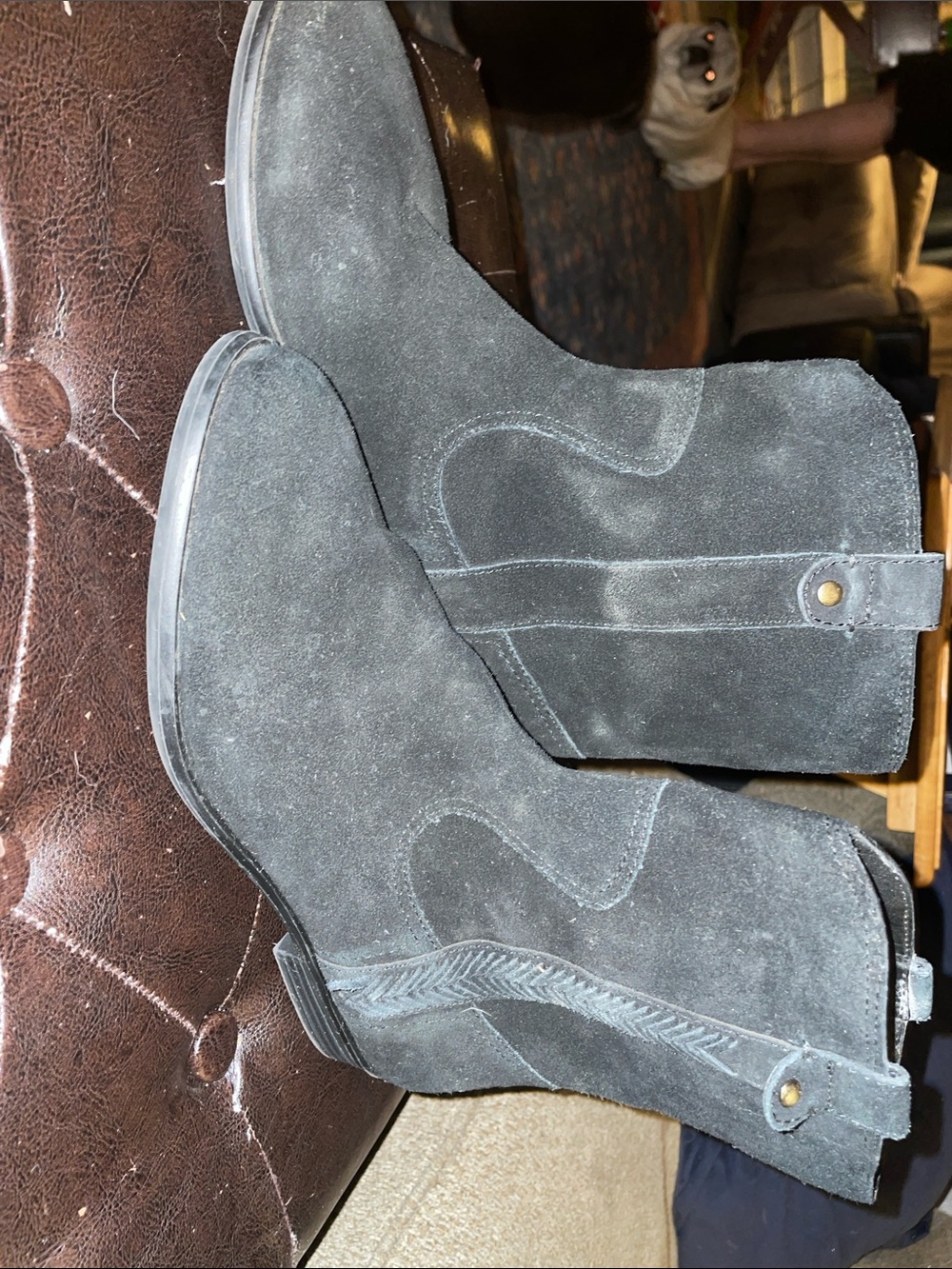 Bass Black Suede Women's Ankle Boots